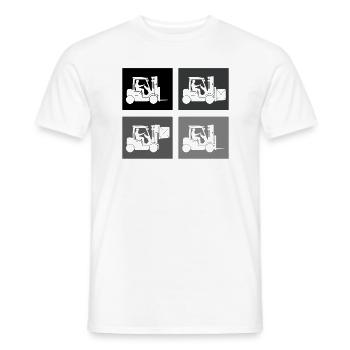 Forklift Driver Warehouse Manager Warehouse Manager Occupations - Men's T-Shirt - white - Front - AI Model Male 178 dark (178cm)