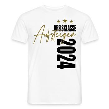 Aufsteiger Kreisklasse 2024 Aufstiegstrikot - Männer T-Shirt - Weiß - Vorne - AI Model Male 178 dark (178cm)
