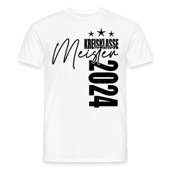 Meister Kreisklasse 2024 Aufstiegstrikot - Männer T-Shirt - Weiß - Vorne - AI Model Male 178 dark (178cm)