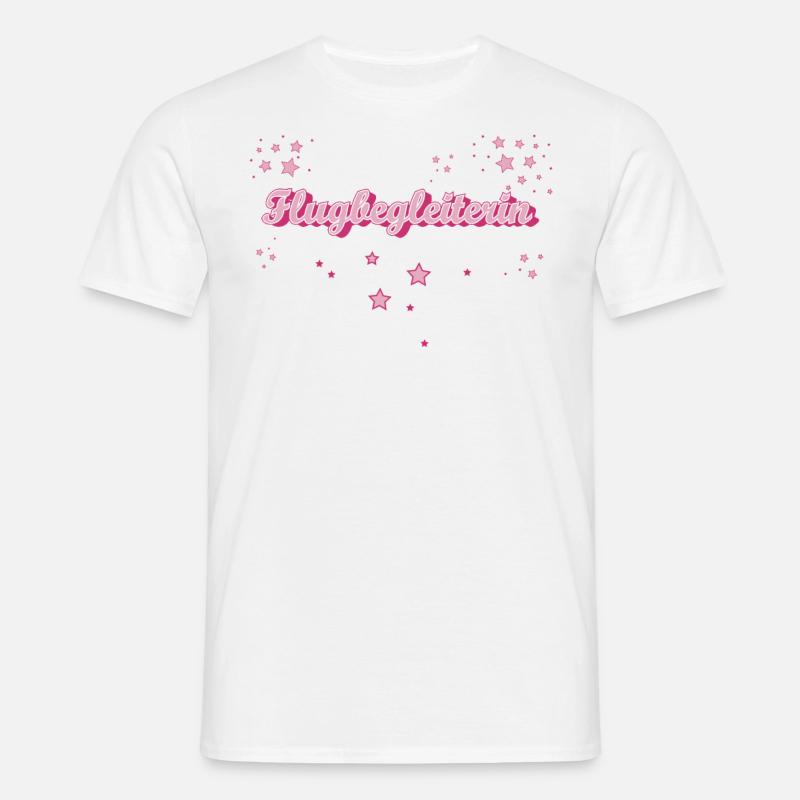 Piloten Abschluss-Geschenk Flugbegleiterin - Männer T-Shirt - Weiß