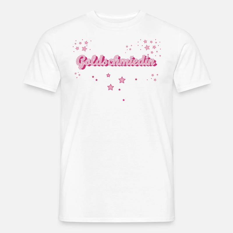Juwelier Abschluss-Geschenk Goldschmiedin - Männer T-Shirt - Weiß