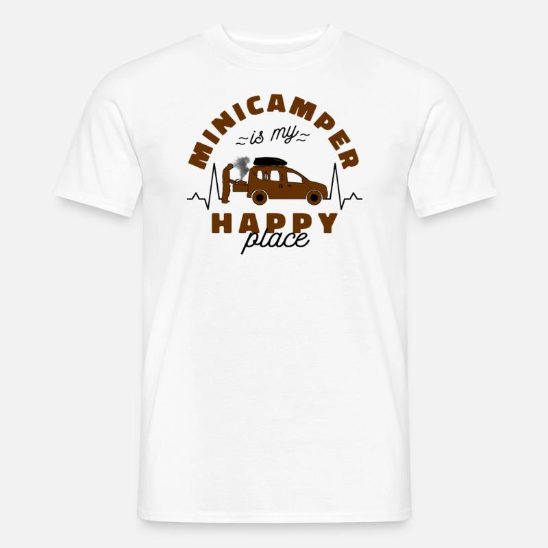 Minicamper Happy Camping-Camper Microcamper - Men’s T-shirt - white