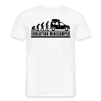 Evolution Minicamper Camping-Camping-Camping - T-shirt homme - blanc - Devant - AI Model Male 178 dark (178cm)