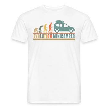 Evolution Minicamper Camping-Camping-Camping - T-shirt homme - blanc - Devant - AI Model Male 178 dark (178cm)