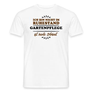 Retirement Pensioner Pensioner Gardening Garden - Men's T-Shirt - white - Front - AI Model Male 178 dark (178cm)