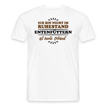 Retirement Pensioner Pensioner Duck Feeding - Men's T-Shirt - white - Front - AI Model Male 178 dark (178cm)