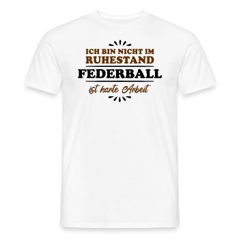 Retraité Retraité Badminton - T-shirt homme - blanc - Devant - AI Model Male 178 dark (178cm)