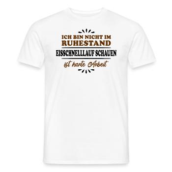 Ruhestand Rentner Pensioner Eisschnelllauf - Männer T-Shirt - Weiß - Vorne - AI Model Male 178 dark (178cm)