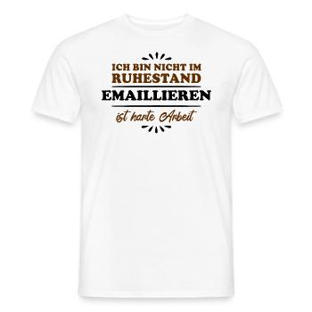 Retirement Pensioner Pensioner Enameling - Men's T-Shirt - white - Front - AI Model Male 178 dark (178cm)