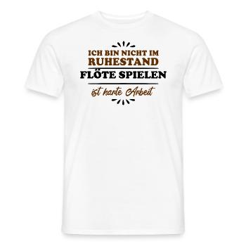 Ruhestand Rentner Pensioner Flöte-Spieler - Männer T-Shirt - Weiß - Vorne - AI Model Male 178 dark (178cm)