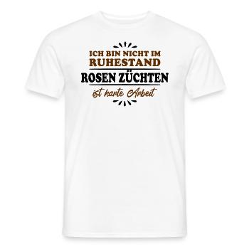 Retirement Pensioner Pensioner Rose Grower - Men's T-Shirt - white - Front - AI Model Male 178 dark (178cm)