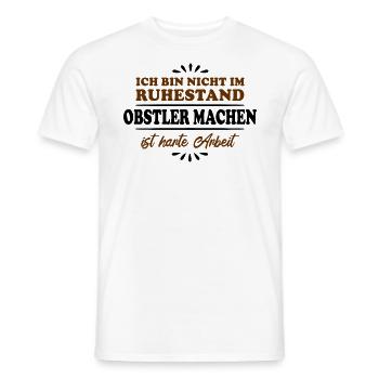 Pensionné Retraité Obstler - T-shirt homme - blanc - Devant - AI Model Male 178 dark (178cm)