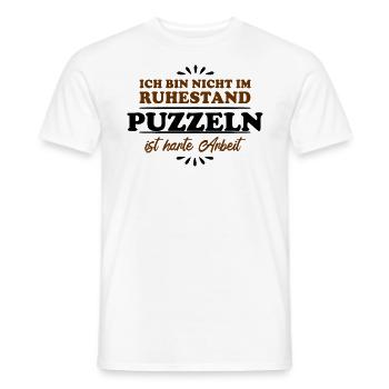 Ruhestand Rentner Pensioner Puzzeln - Männer T-Shirt - Weiß - Vorne - AI Model Male 178 dark (178cm)