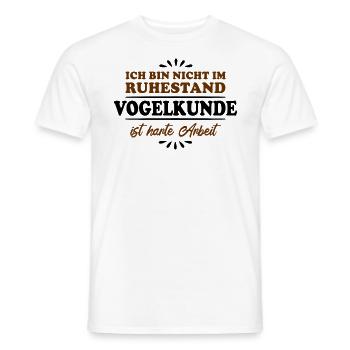 Retirement Pensioner Pensioner Ornithology - Men's T-Shirt - white - Front - AI Model Male 178 dark (178cm)