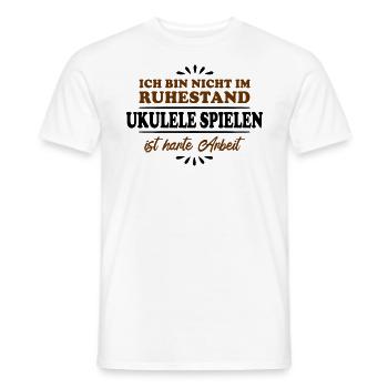 Retirement Retiree Retiree Ukulele Player - Men's T-Shirt - white - Front - AI Model Male 178 dark (178cm)
