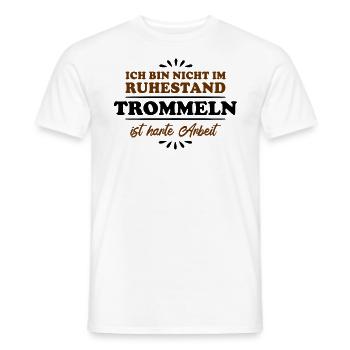 Ruhestand Rentner Pensioner Trommler - Männer T-Shirt - Weiß - Vorne - AI Model Male 178 dark (178cm)