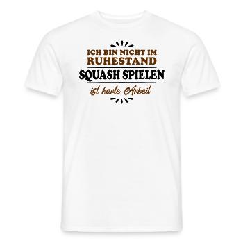 Pensionné Retraité Joueur de squash - T-shirt homme - blanc - Devant - AI Model Male 178 dark (178cm)