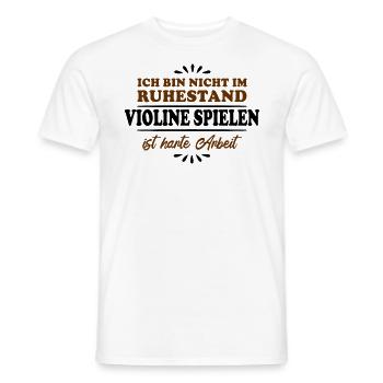Pensionné Retraité Joueur de violon - T-shirt homme - blanc - Devant - AI Model Male 178 dark (178cm)