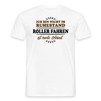 Pensionné Retraité Retraité Conducteur De Scooter - T-shirt homme - blanc - Devant - AI Model Male 178 dark (178cm)
