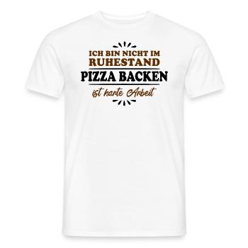 Pensionné Retraité Pizzaïolo - T-shirt homme - blanc - Devant - AI Model Male 178 dark (178cm)