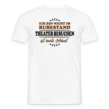 Retraités Retraités Retraités Amateurs de théâtre - T-shirt homme - blanc - Devant - AI Model Male 178 dark (178cm)
