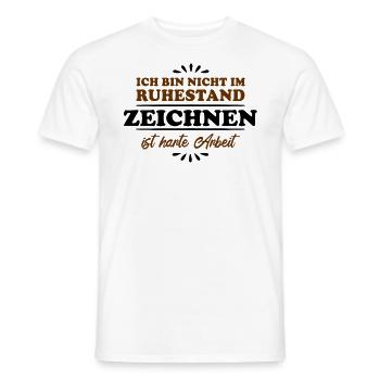 Retirement Pensioner Pensioner Draughtsman - Men's T-Shirt - white - Front - AI Model Male 178 dark (178cm)