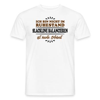 Pensionné Retraité Slackliner Retraité - T-shirt homme - blanc - Devant - AI Model Male 178 dark (178cm)