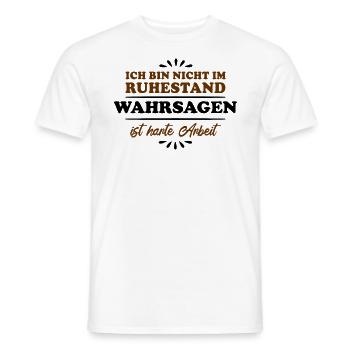 Retirement Pensioner Pensioner Fortune Teller - Men's T-Shirt - white - Front - AI Model Male 178 dark (178cm)
