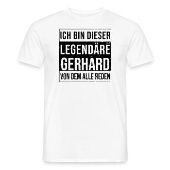 Je suis cette légende pour Gerhard - T-shirt homme - blanc - Devant - AI Model Male 178 dark (178cm)