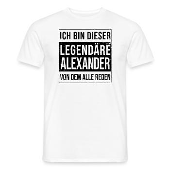 Je suis cette légende pour Alexander - T-shirt homme - blanc - Devant - AI Model Male 178 dark (178cm)