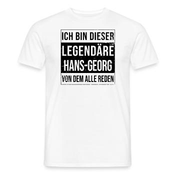 Je suis cette légende pour Hans-Georg - T-shirt homme - blanc - Devant - AI Model Male 178 dark (178cm)