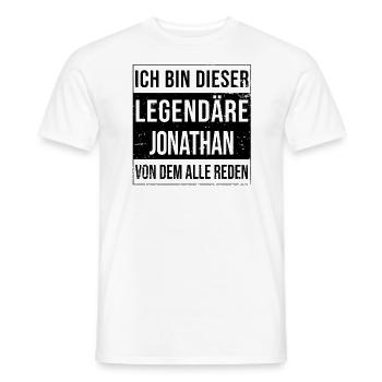 Ich bin dieser legendäre für Jonathan - Männer T-Shirt - Weiß - Vorne - AI Model Male 178 dark (178cm)