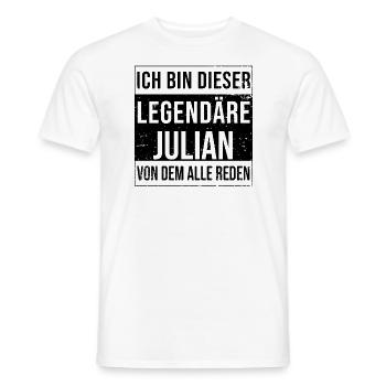Je suis cette légende pour Julian - T-shirt homme - blanc - Devant - AI Model Male 178 dark (178cm)