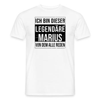 Ich bin dieser legendäre für Marius - Männer T-Shirt - Weiß - Vorne - AI Model Male 178 dark (178cm)