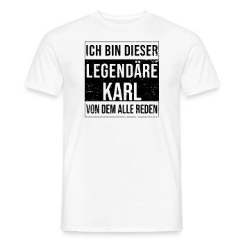 Je suis cette légende pour Karl - T-shirt homme - blanc - Devant - AI Model Male 178 dark (178cm)