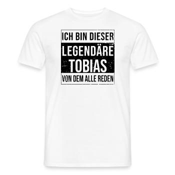 Je suis cette légende pour Tobias - T-shirt homme - blanc - Devant - AI Model Male 178 dark (178cm)