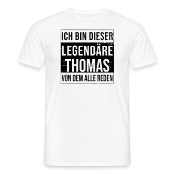 Je suis cette légende pour Thomas - T-shirt homme - blanc - Devant - AI Model Male 178 dark (178cm)