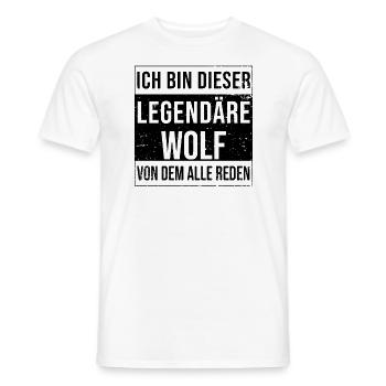 Ich bin dieser legendäre für Wolf - Männer T-Shirt - Weiß - Vorne - AI Model Male 178 dark (178cm)