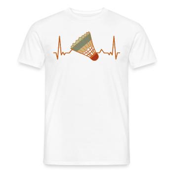 Joueur de badminton jeux de badminton jeu Vintage - T-shirt homme - blanc - Devant - AI Model Male 178 dark (178cm)