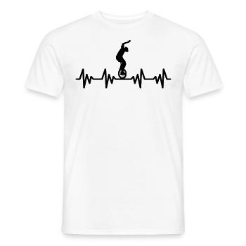 monocycle monocycle monocycle vélo cirque cascade - T-shirt homme - blanc - Devant - AI Model Male 178 dark (178cm)