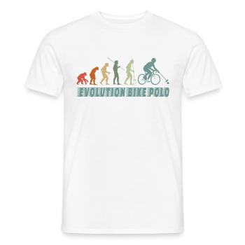 Bicycle Cycling Polo Cyclist Cycle Evolution Bike - Men's T-Shirt - white - Front - AI Model Male 178 dark (178cm)
