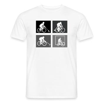 Cyclisme Cyclisme Polo Cycliste Polo Jeux de Cyclisme - T-shirt homme - blanc - Devant - AI Model Male 178 dark (178cm)