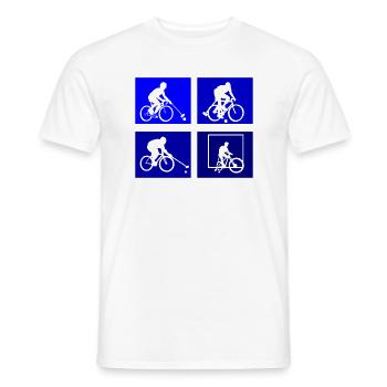Bicycle Polo Bicycle Polo Cyclist Bicycle Bike - Men's T-Shirt - white - Front - AI Model Male 178 dark (178cm)