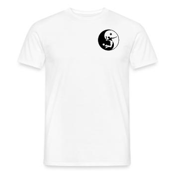 Ballon de volley-ball Joueur de volley-ball Symbole Yin-Yang - T-shirt homme - blanc - Devant - AI Model Male 178 dark (178cm)