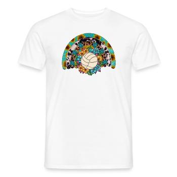 Ballon de volley-ball Volleyeur Rainbow Volleyball - T-shirt homme - blanc - Devant - AI Model Male 178 dark (178cm)