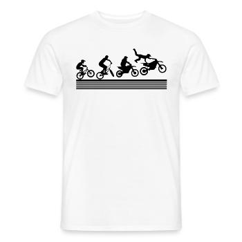 Pit-bike supermotard Dirtbike Evolution Pitbike - T-shirt homme - blanc - Devant - AI Model Male 178 dark (178cm)