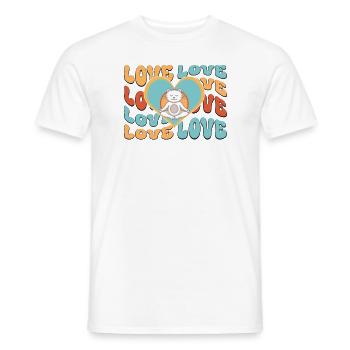 Yoga Anime-Manga Katze Meditation - Männer T-Shirt - Weiß - Vorne - AI Model Male 178 dark (178cm)
