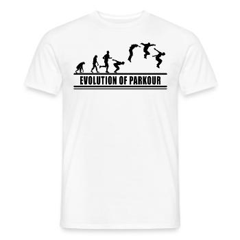 Freerunning Freerunner Obstacle Course Running - Men's T-Shirt - white - Front - AI Model Male 178 dark (178cm)