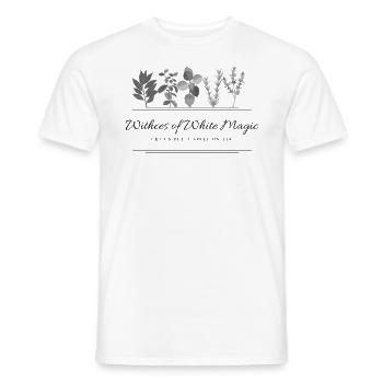 Jardin d’herbes aromatiques idée cadeau gothique occulte sorcière - T-shirt homme - blanc - Devant - AI Model Male 178 dark (178cm)