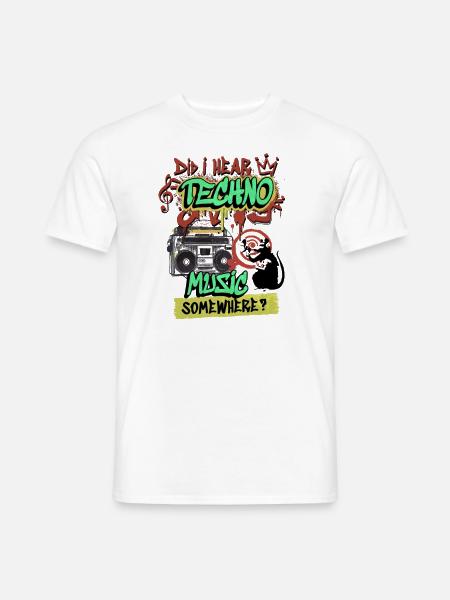 Hardcore-Rave Musik Raver 90er EDM House DJ Rave - Männer T-Shirt - Weiß
